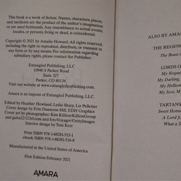 The Rakehell of Roth By Amalie Howard 2021 AMARA Books Paperback - Picture 7 of 7